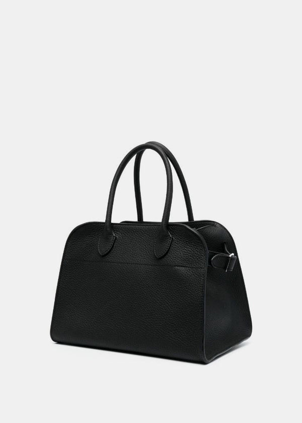 THE ROW Black Soft Margaux 10 Leather Bag-NOBLEMARS