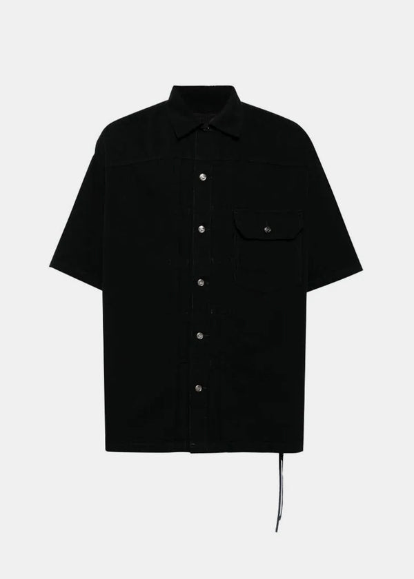 MASTERMIND JAPAN Black 1st SS Denim Shirt-NOBLEMARS