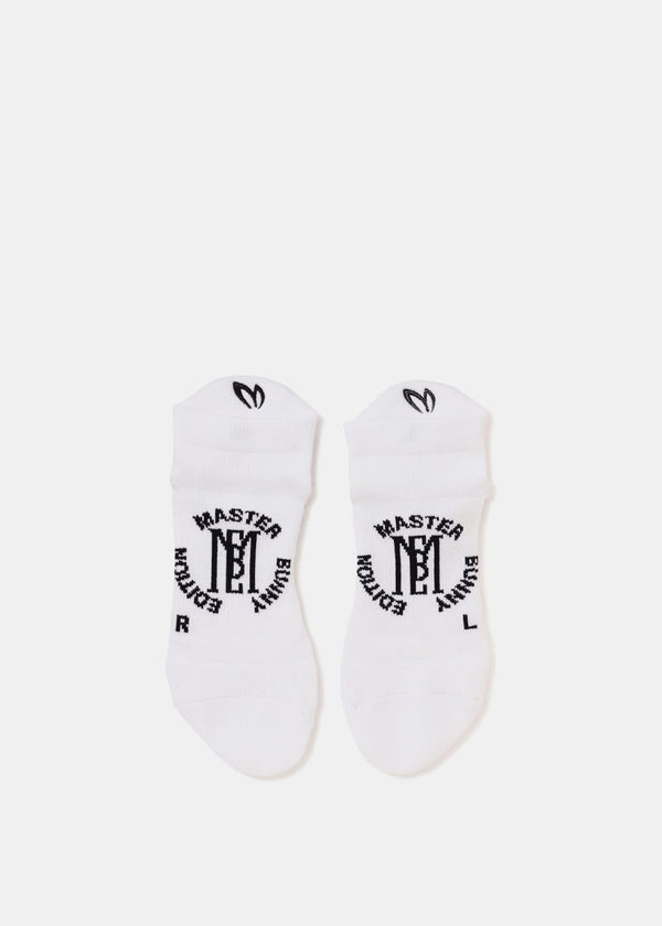 MASTER BUNNY EDITION White 3D Ankle Socks-NOBLEMARS