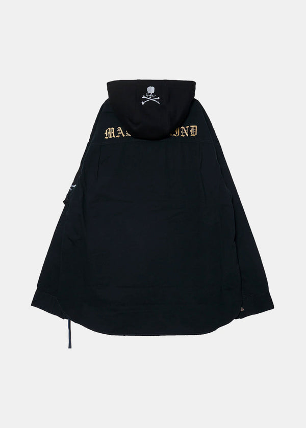 MASTERMIND JAPAN Black 1st SS Denim Shirt With Hood