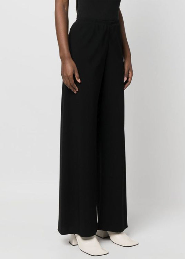 THE ROW Black Gala Wide Leg Trousers-NOBLEMARS