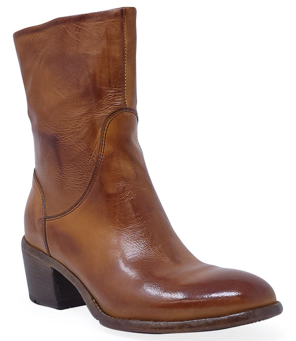 Madison Maison™ Brown Leather Mid Calf Boot-NOBLEMARS