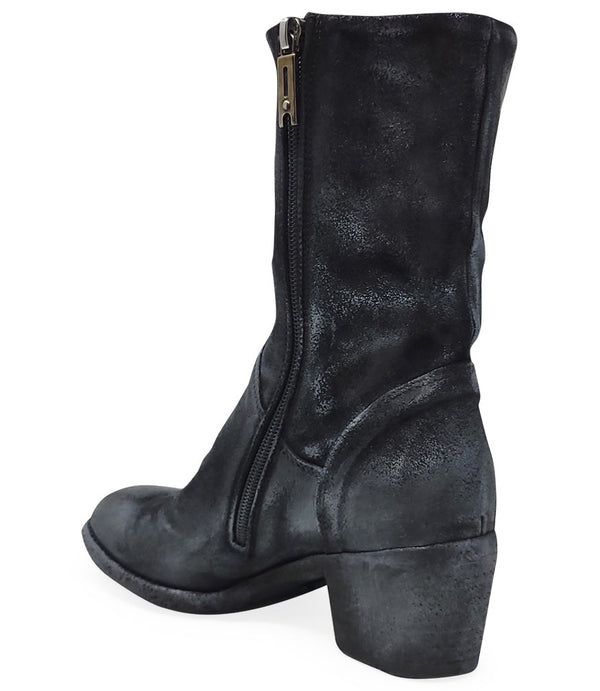Madison Maison™ Silver Suede Metallic Mid Calf Boot-NOBLEMARS