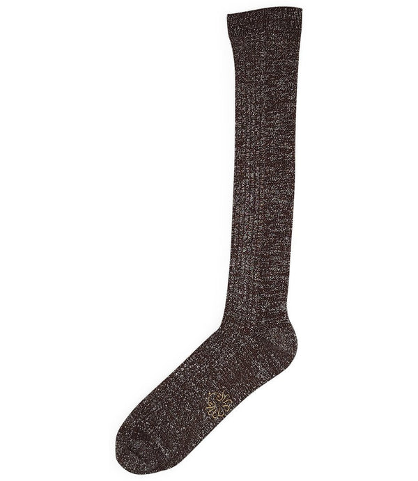 Alto Milano Brown Donna Long Socks-NOBLEMARS