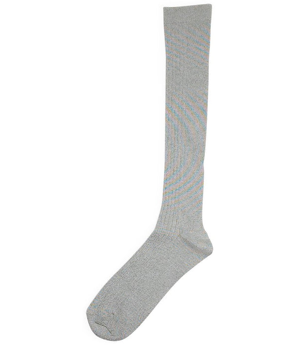 Alto Milano White Zoe Long Socks-NOBLEMARS
