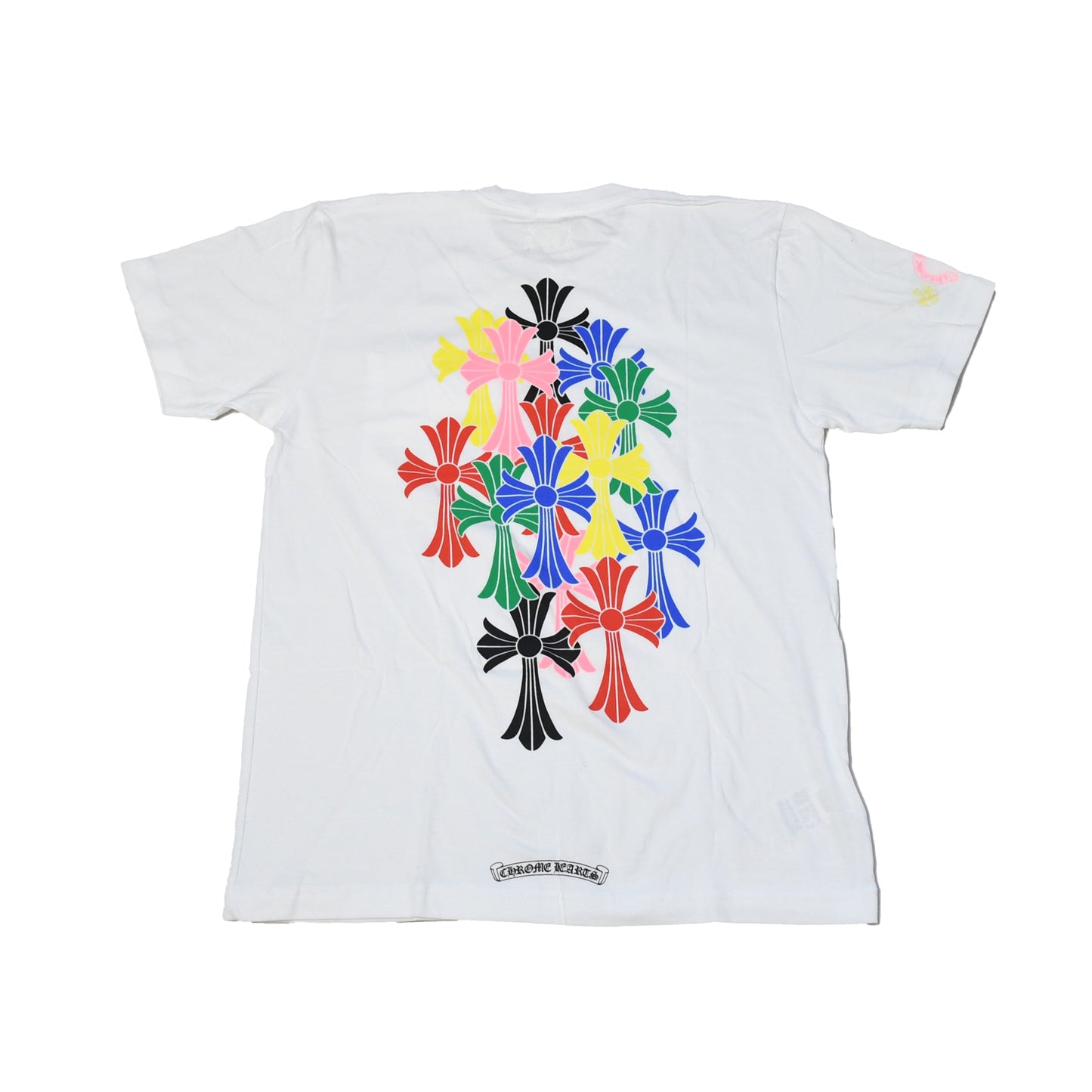 Chrome Hearts Multicolor Cross Logo T-Shirt White - NOBLEMARS