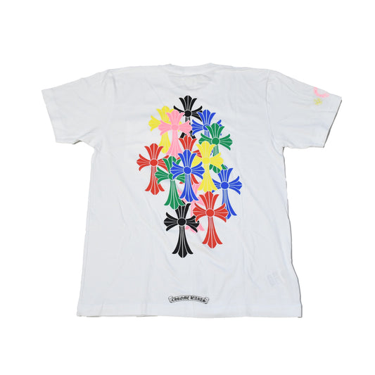 Chrome Hearts Multicolor Cross Logo T-Shirt White - NOBLEMARS