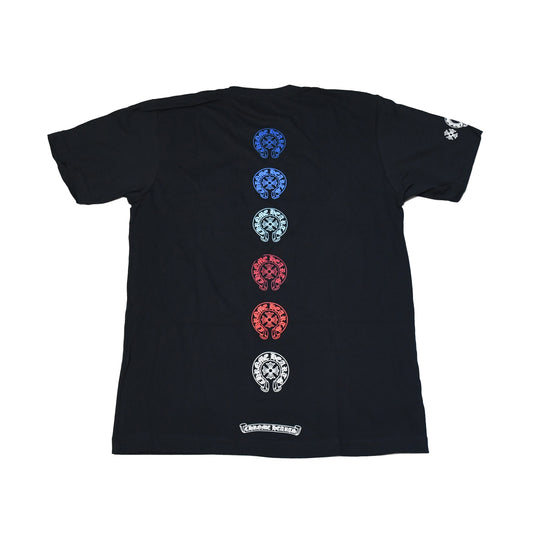 Chrome Hearts Multicolor Horseshoe Logo T-Shirt Black - NOBLEMARS