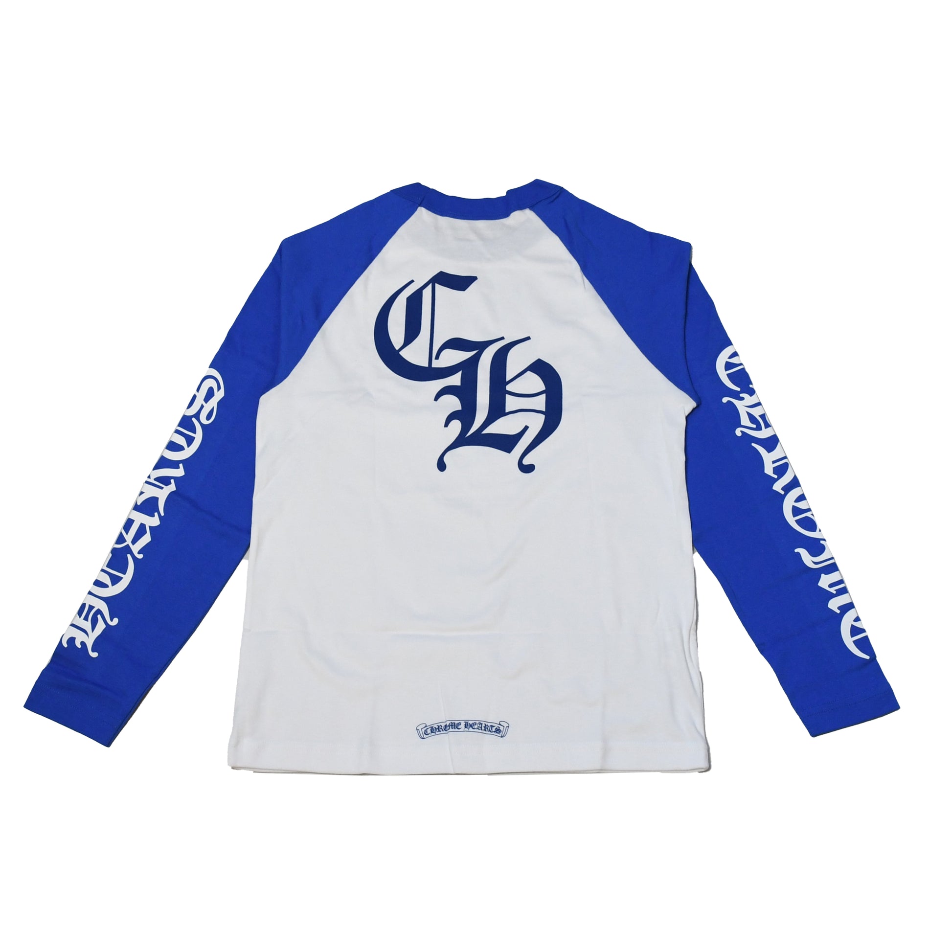 Chrome Hearts CH Baseball L/S T-Shirt Blue/White - NOBLEMARS