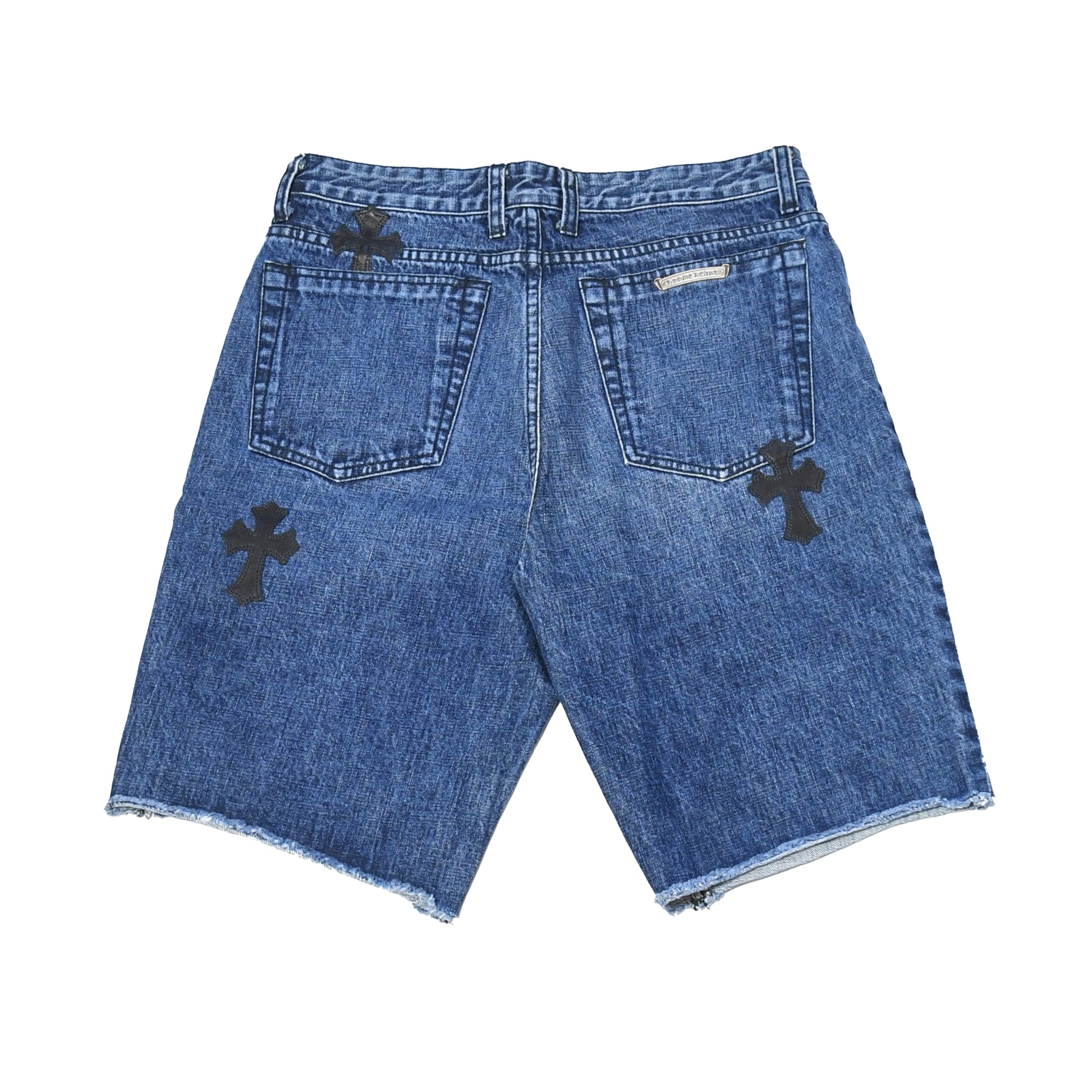 Chrome Hearts Denim Cross Patch Shorts - NOBLEMARS