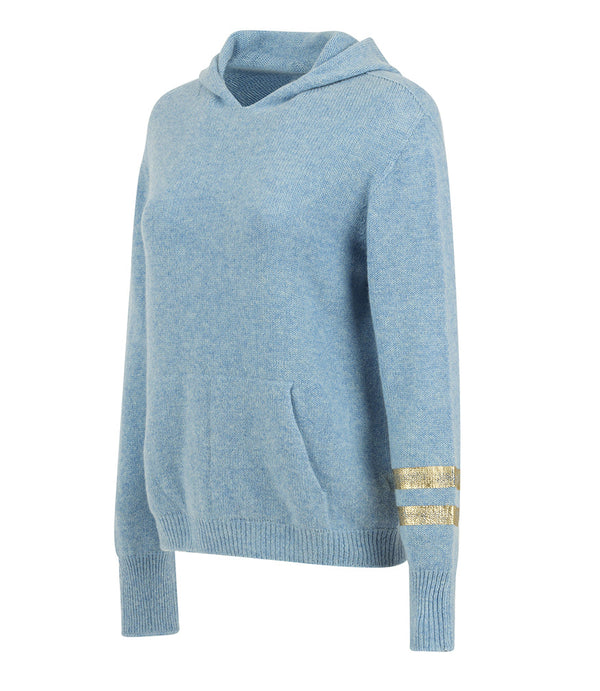 Madison Maison™ Sky Blue Cashmere Sweatshirt/Hoodie-NOBLEMARS