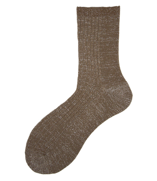 Alto Milano Brown Donna Short Socks-NOBLEMARS