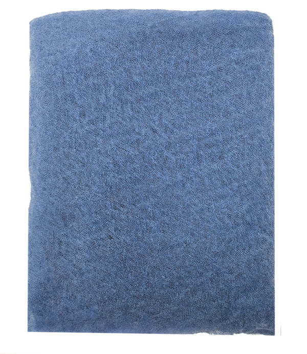 Botto Giuseppe Light Blue Small Cashmere Plain Scarf-NOBLEMARS