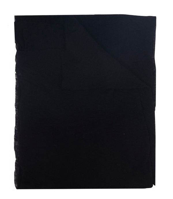 Botto Giuseppe Black Large Cashmere Plain Stole-NOBLEMARS