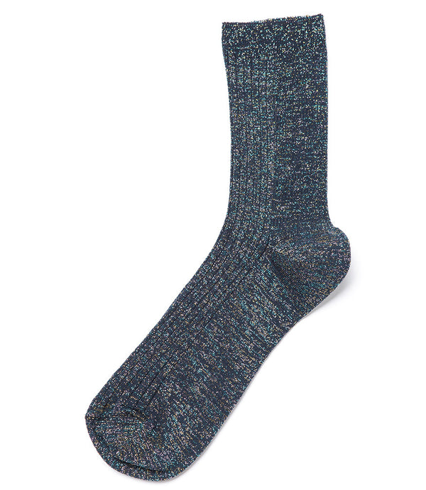 Alto Milano Blue Zoe Short Socks-NOBLEMARS