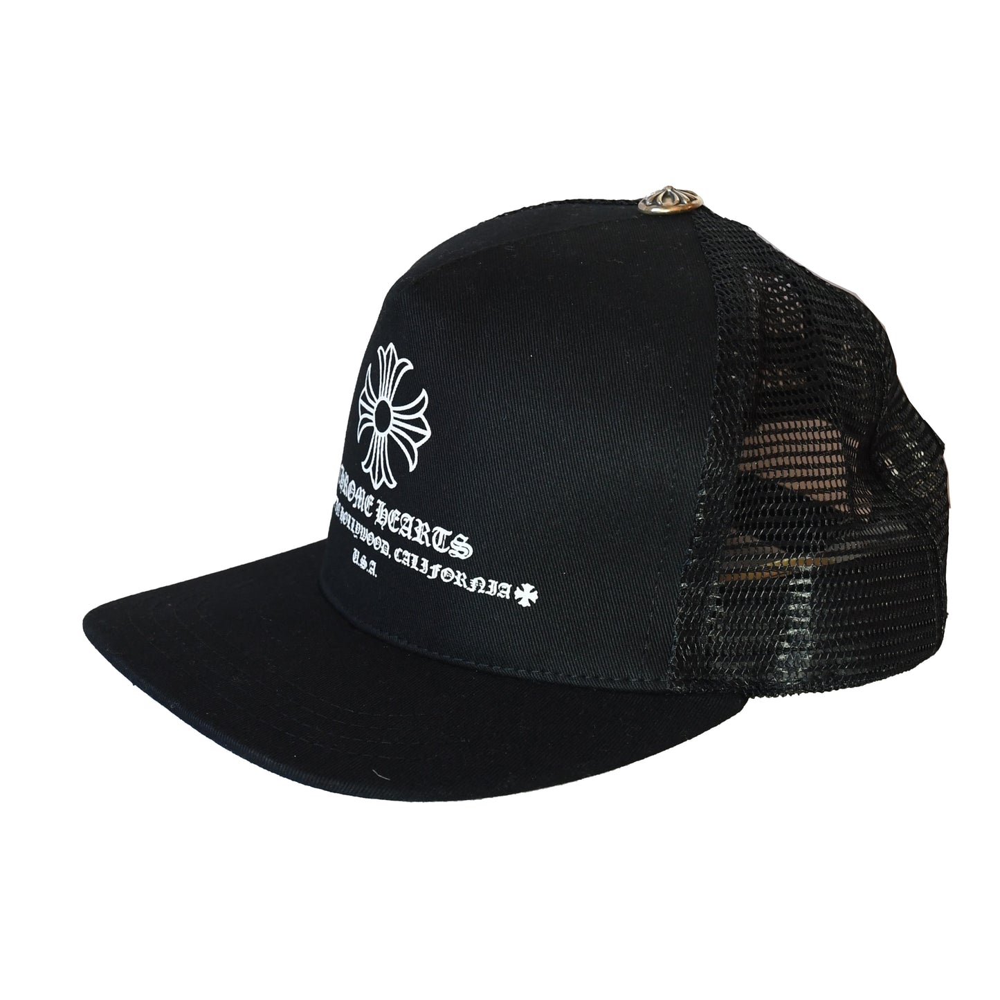 Chrome Hearts Printed Cross Trucker Hat Black - NOBLEMARS