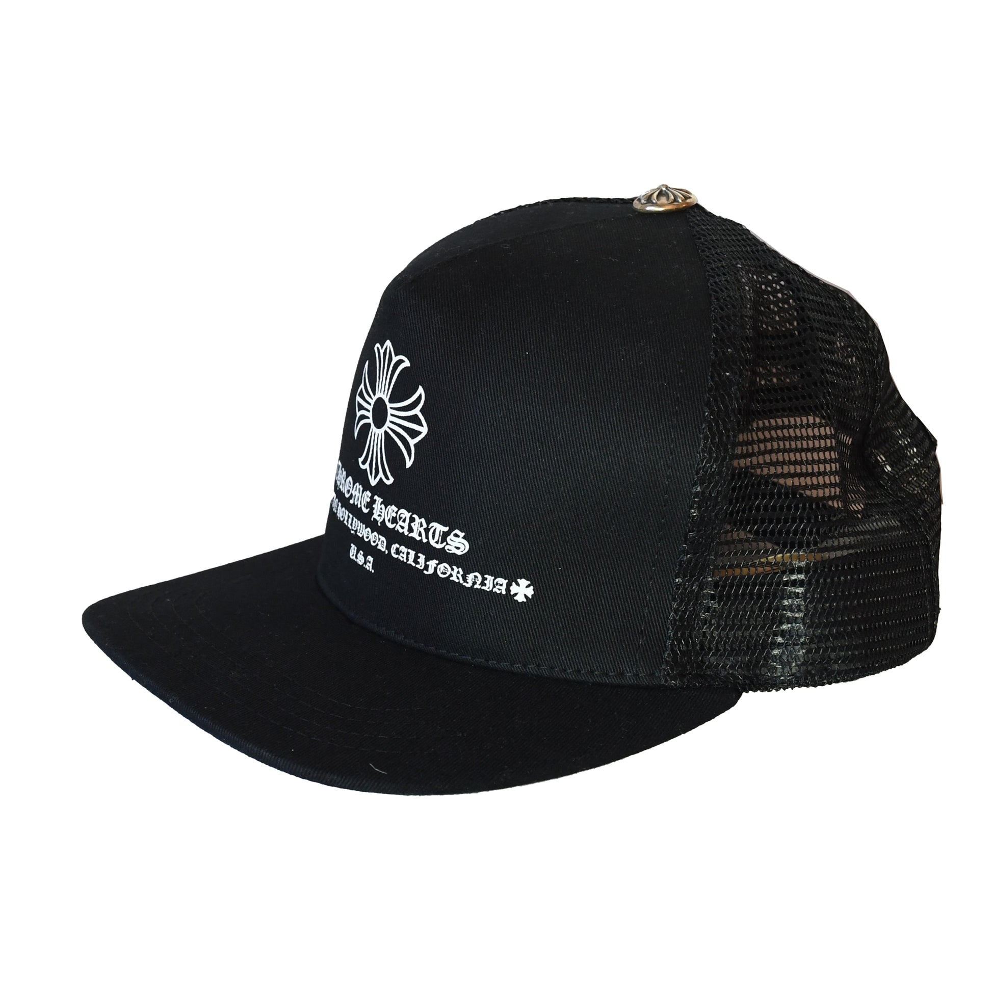 Chrome Hearts Printed Cross Trucker Hat Black - NOBLEMARS