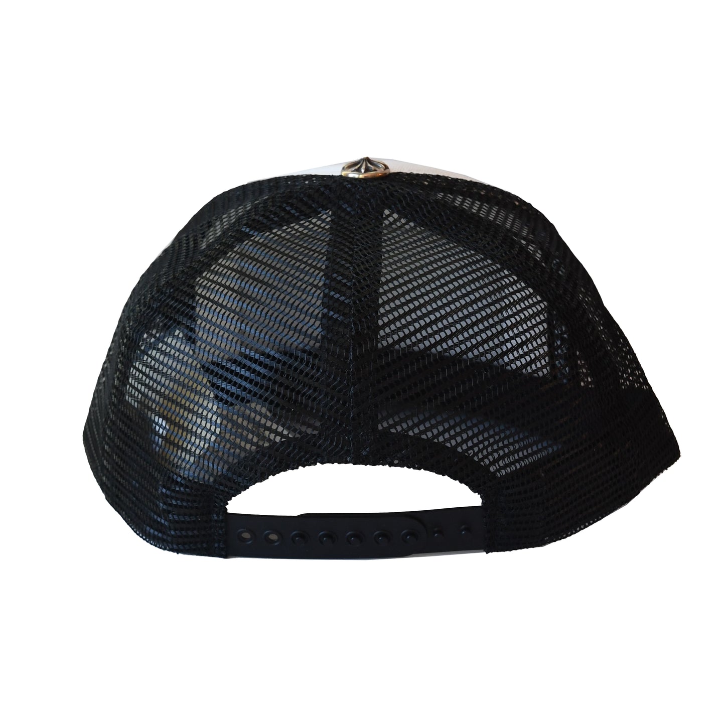 Chrome Hearts CH Hollywood Trucker Hat white black - NOBLEMARS