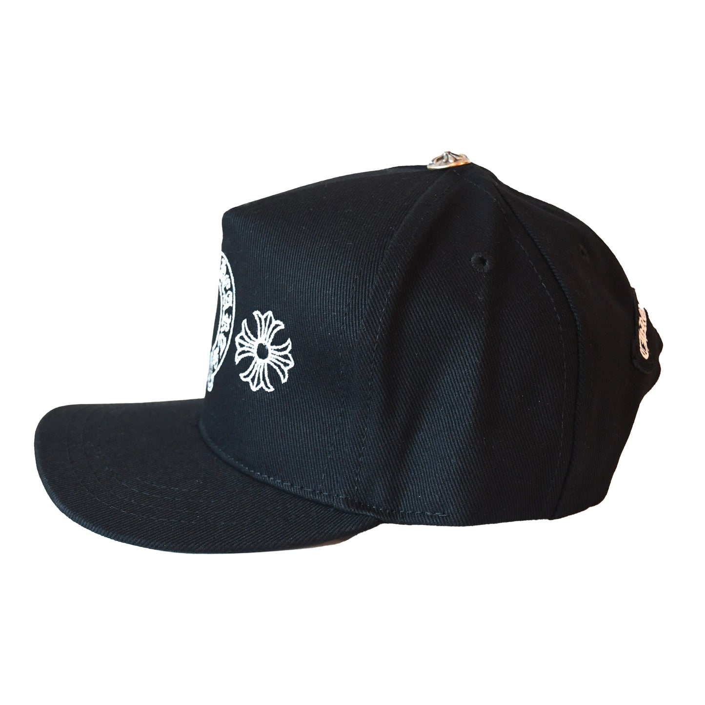 Chrome Hearts Embroidered Horseshoe Logo Hat Black - NOBLEMARS