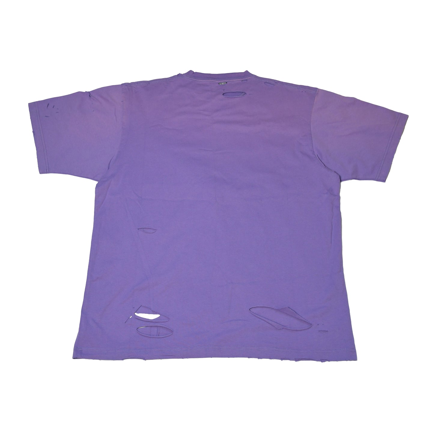 Balenciaga Destroyed Flatground Boxy T-Shirt Purple - NOBLEMARS
