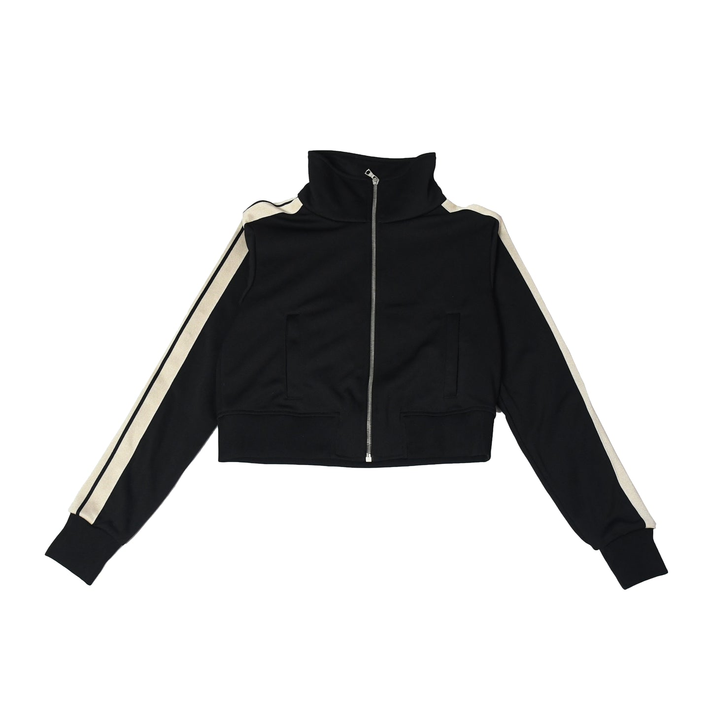 Palm Angels High Neck Zip Track Jacket Black - NOBLEMARS