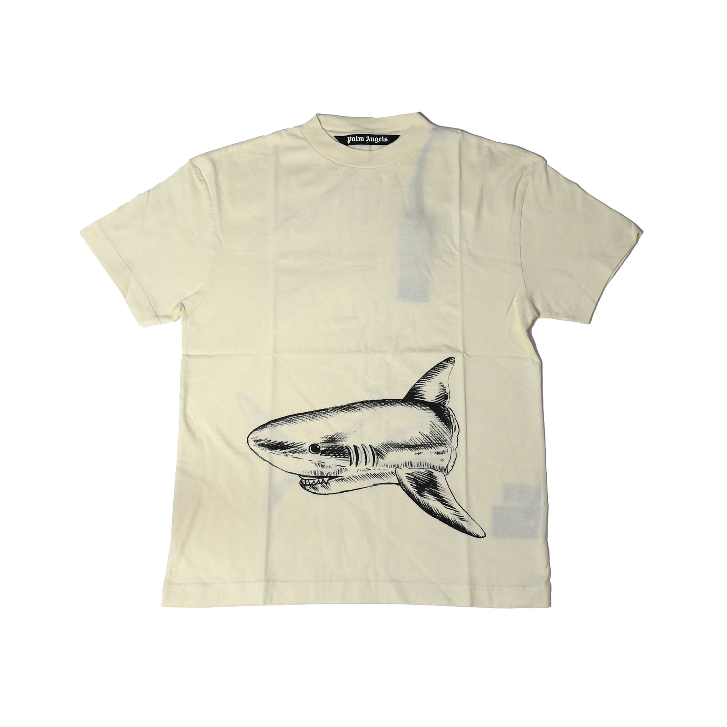 Palm Angels Broken Shark Classic T-Shirts Cream - NOBLEMARS