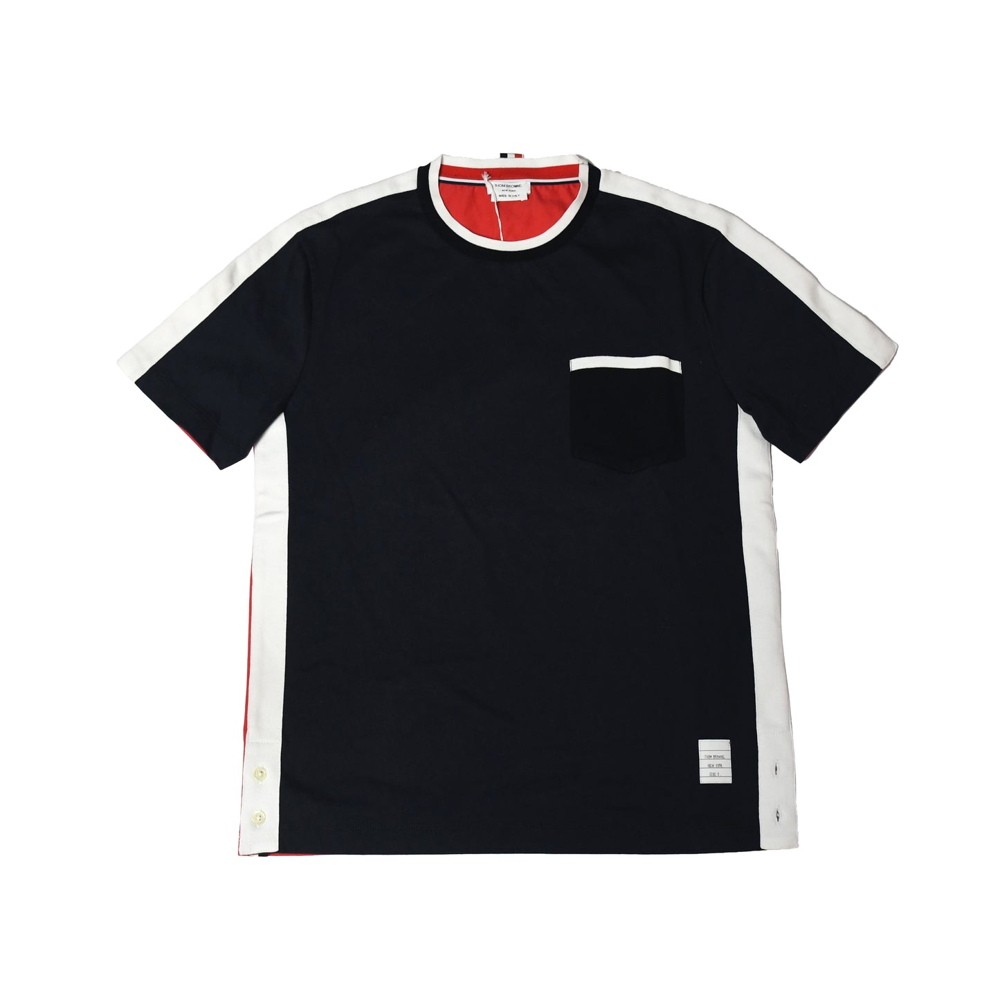 Thom Browne Bicolor T-Shirts Navy/Red - NOBLEMARS