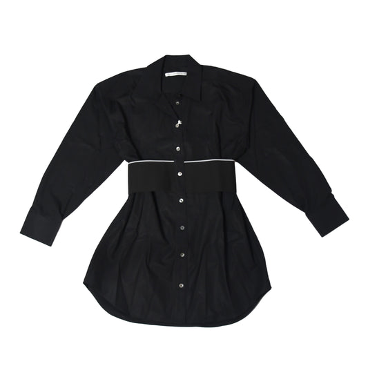 Alexander Wang Logo Waistband Shirt Dress Black - NOBLEMARS