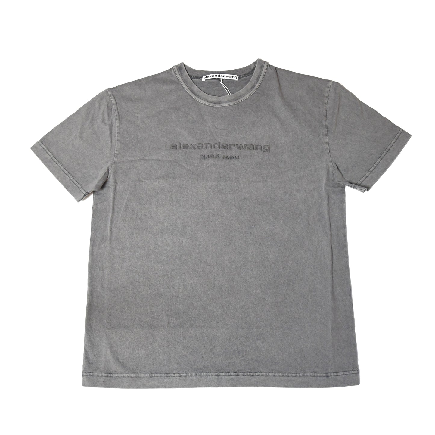 Alexander Wang logo-embossed T-Shirts Grey - NOBLEMARS