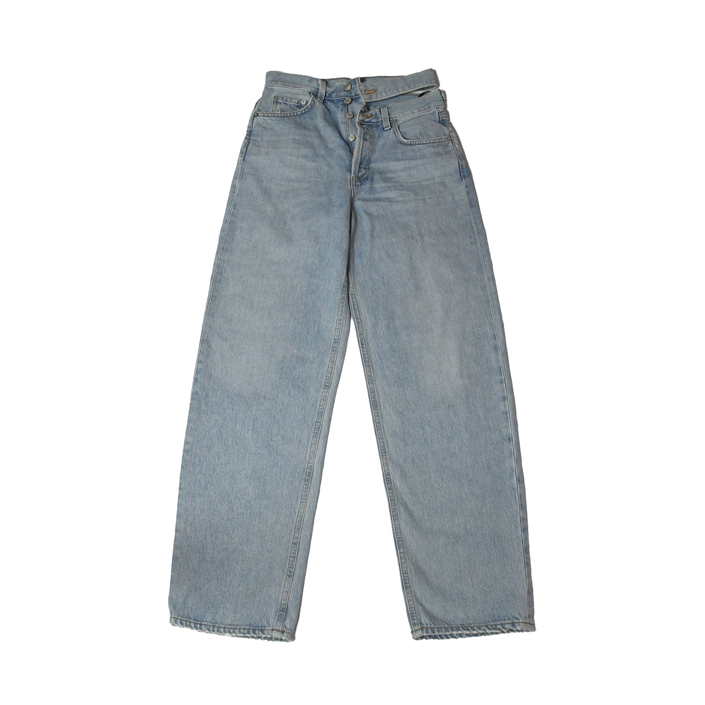 Agolde Broken Waistband Jeans Light Blue - NOBLEMARS