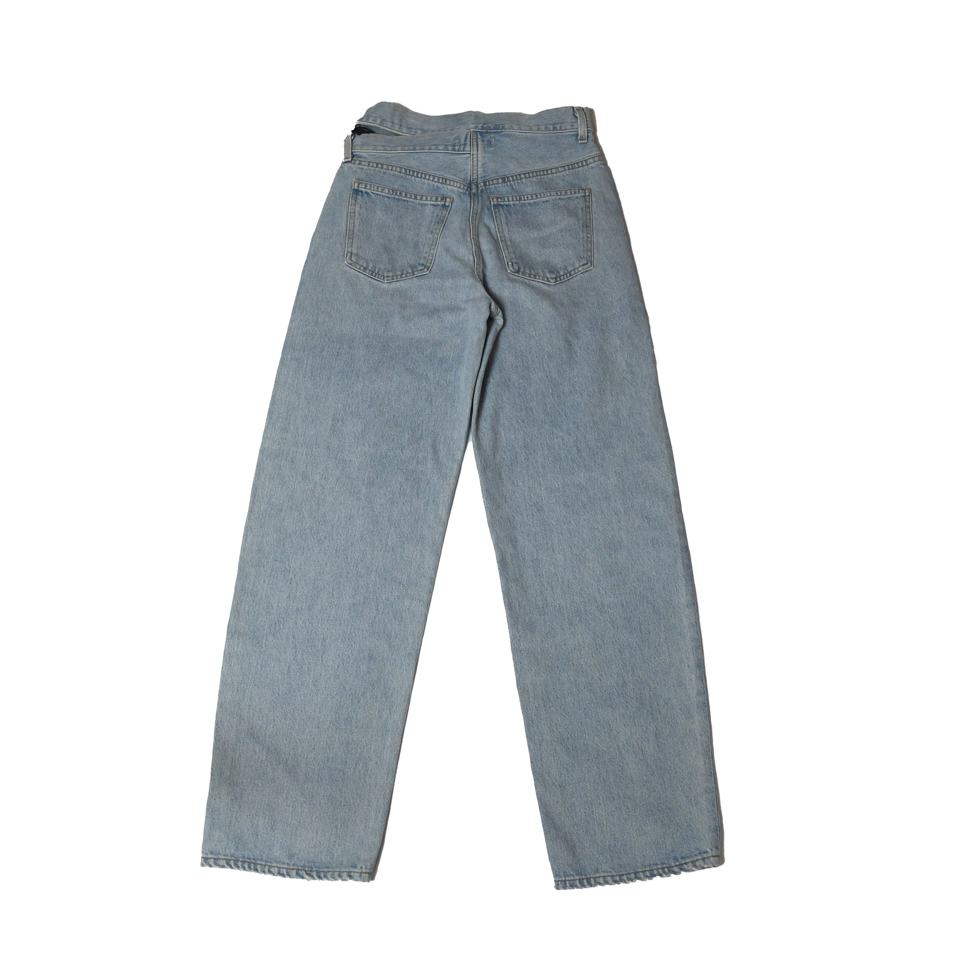 Agolde Broken Waistband Jeans Light Blue - NOBLEMARS