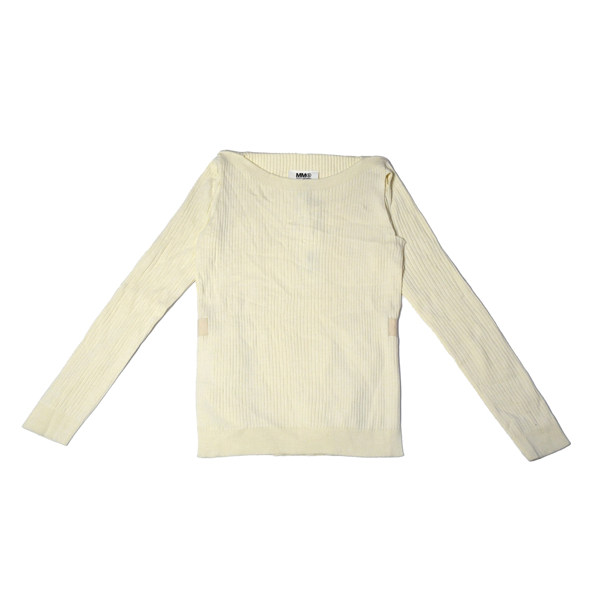 MM6 Maison Margiela Bateau Neckline Sweater Beige - NOBLEMARS