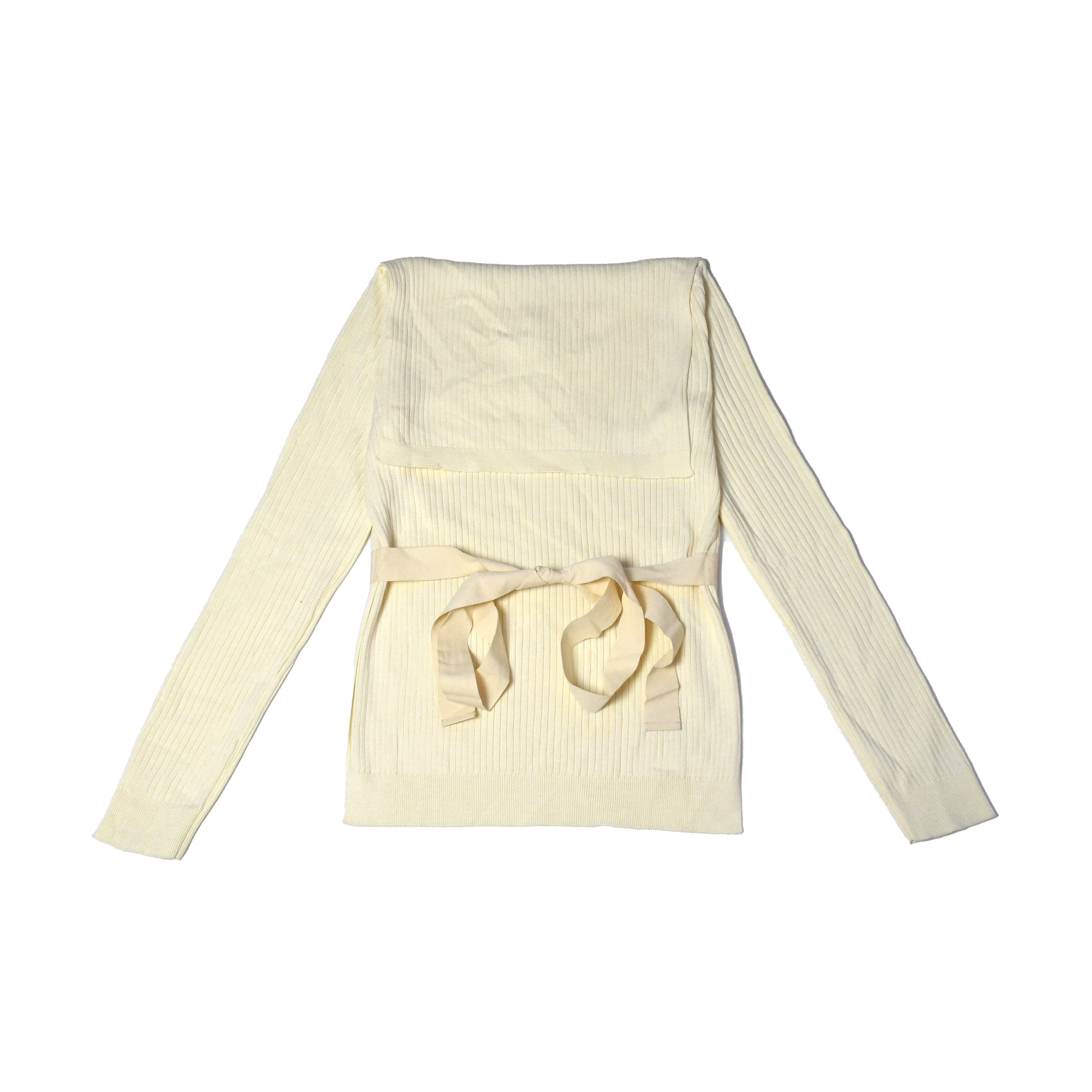 MM6 Maison Margiela Bateau Neckline Sweater Beige - NOBLEMARS