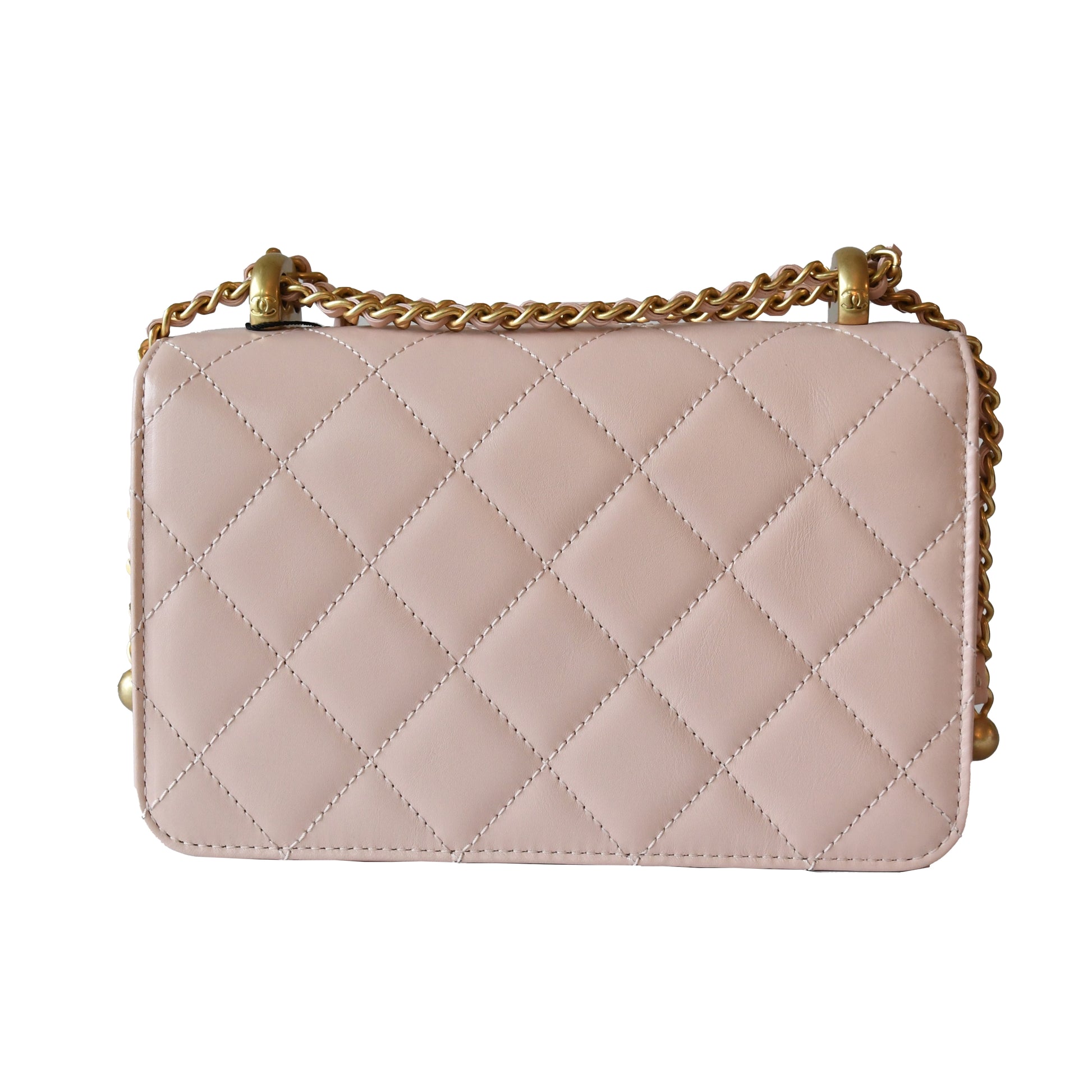 Chanel Calfskin Quilted Mini Perfect Fit Flap Gold Hardware Light Pink - NOBLEMARS