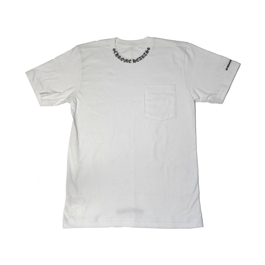 Chrome Hearts Neck Logo T-Shirt White- NOBLEMARS