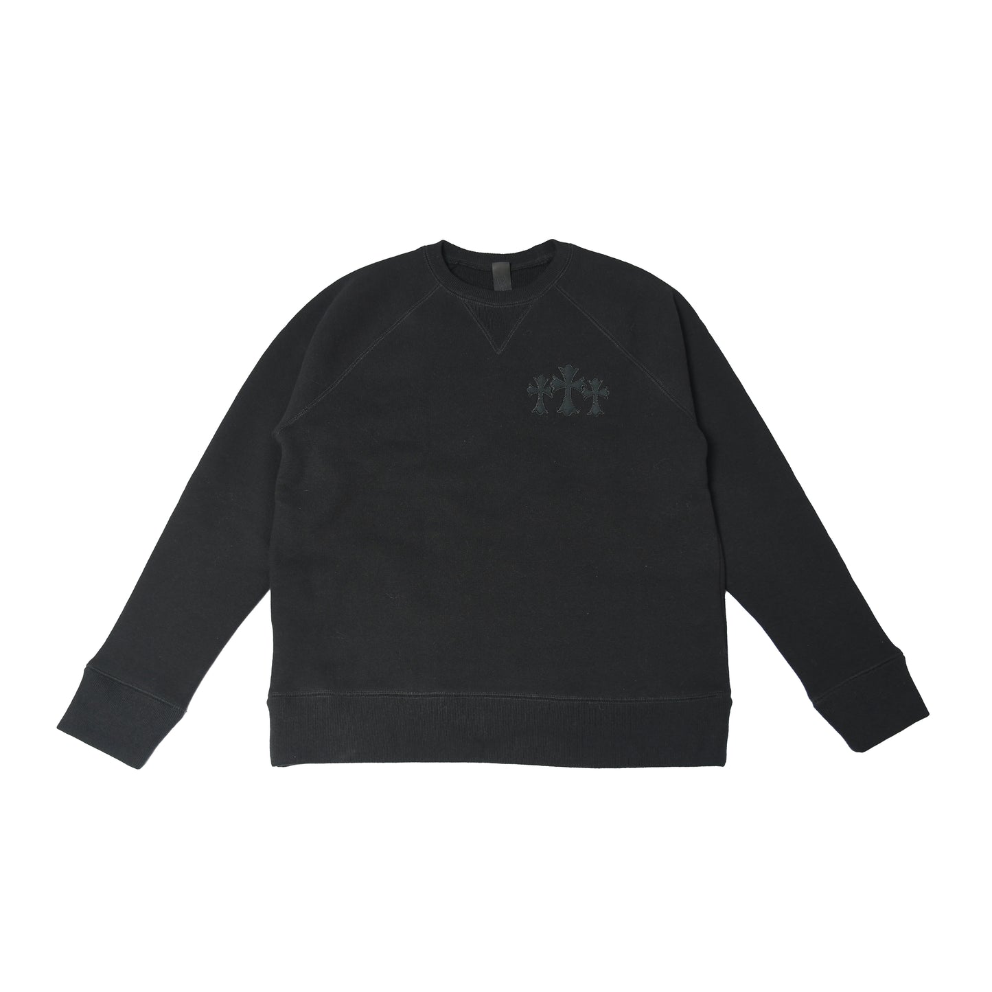 Chrome Hearts Cemetery Cross Seven-11 Crewneck L/S Sweatshirt Black- NOBLEMARS