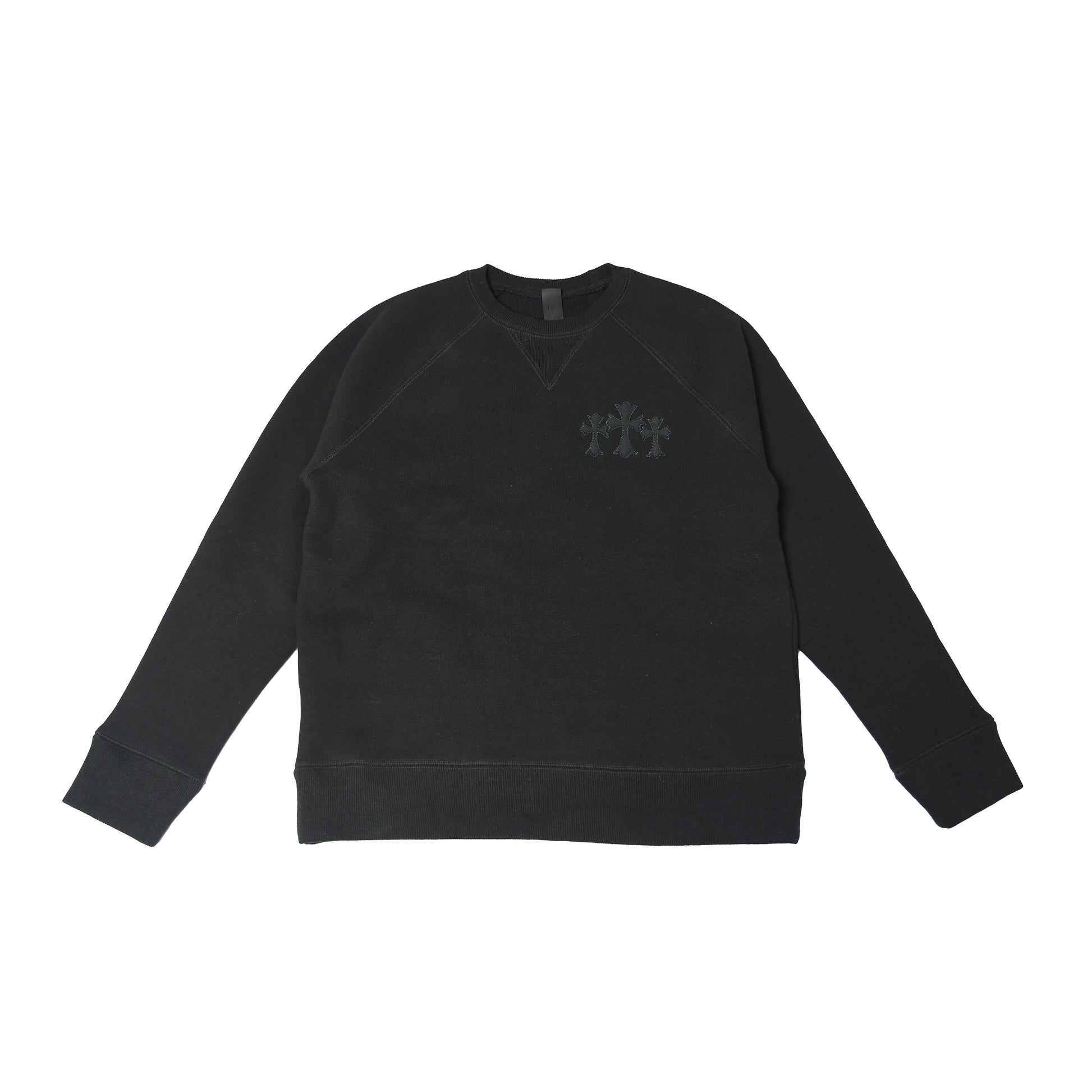 Chrome Hearts Cemetery Cross Seven-11 Crewneck L/S Sweatshirt Black- NOBLEMARS