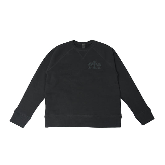 Chrome Hearts Cemetery Cross Seven-11 Crewneck L/S Sweatshirt Black- NOBLEMARS