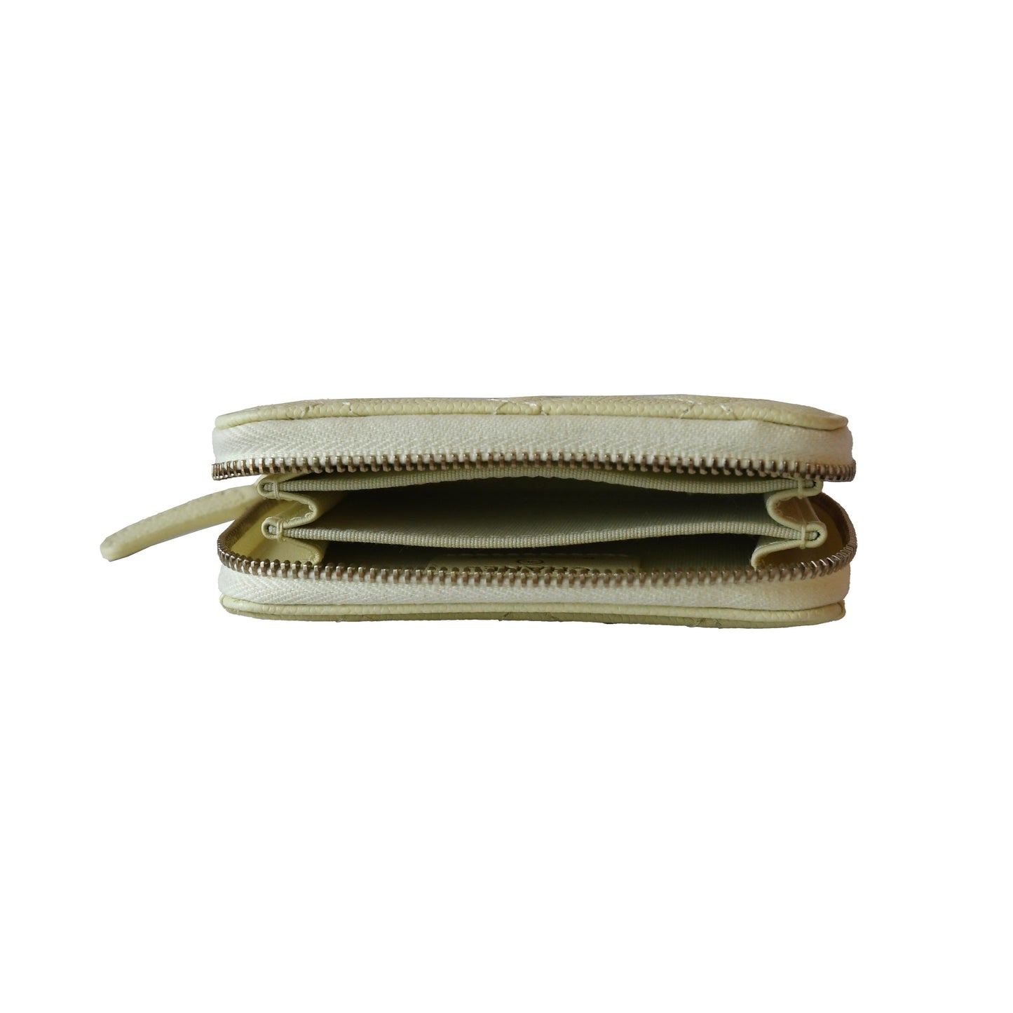 Chanel CC Quilted Caviar Zip Coin Purse Khaki Green-NOBLEMARS