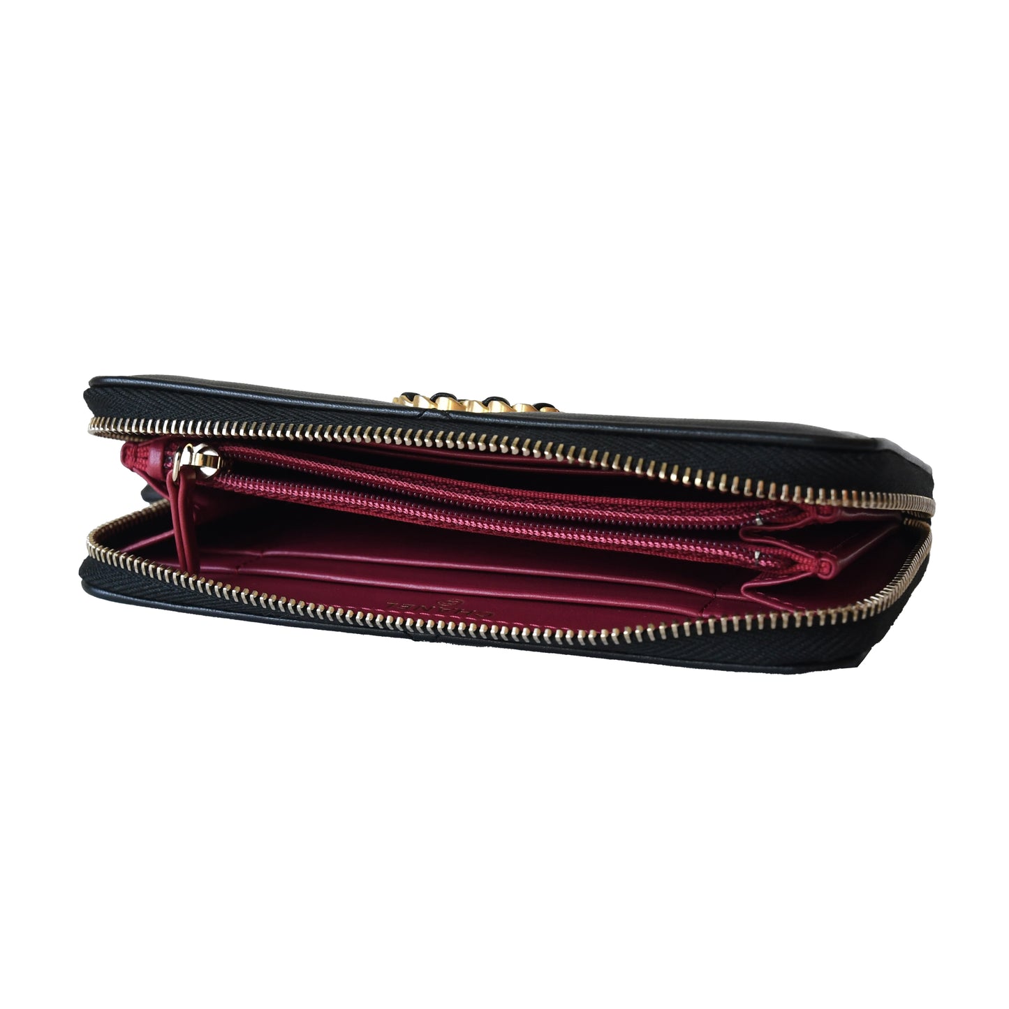 Chanel CC Lambskin Quilted 19 Long Zipped Around Wallet Black