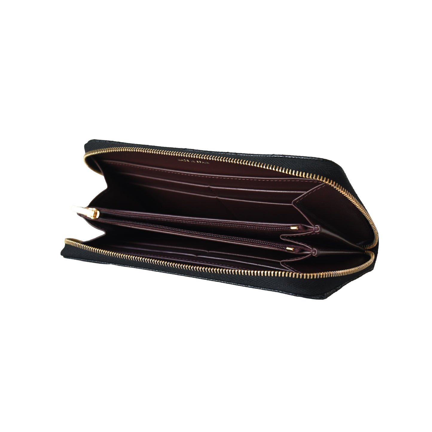 Chanel CC Caviar Quilted Large Gusset Zip Around Wallet Black