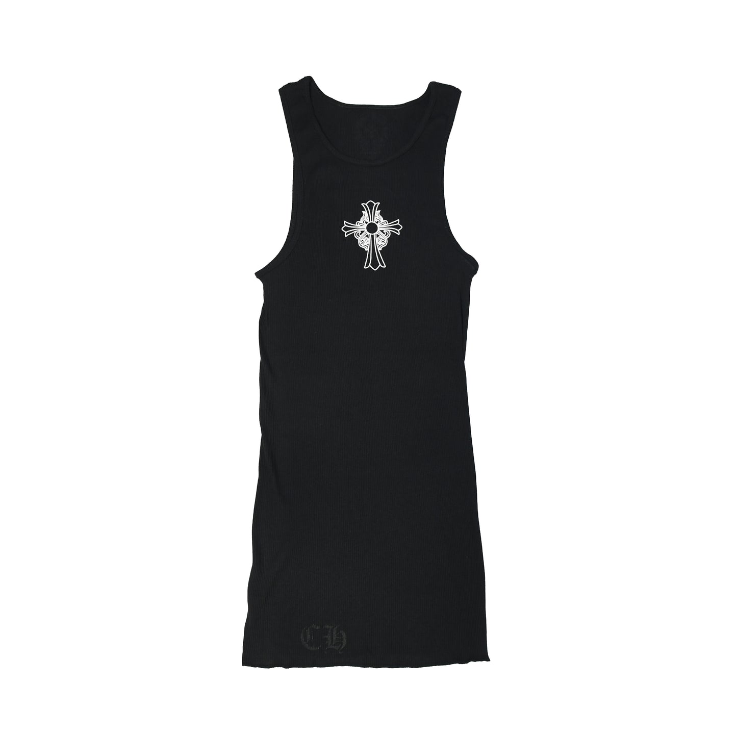 Chrome Hearts Hairy Cross Tank Top Black-NOBLEMARS