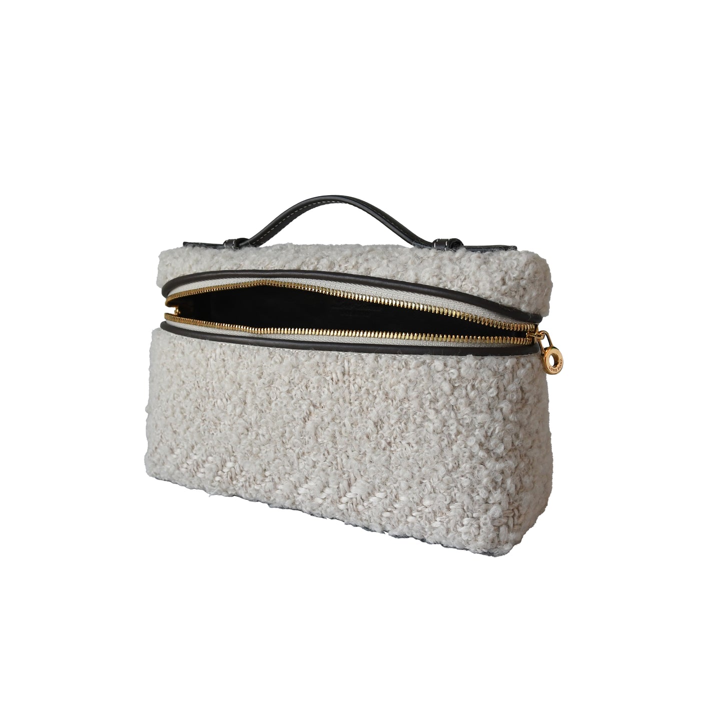 Loro Piana Boucle Alpaca L19 Extra Pocket Pouch White-NOBLEMARS