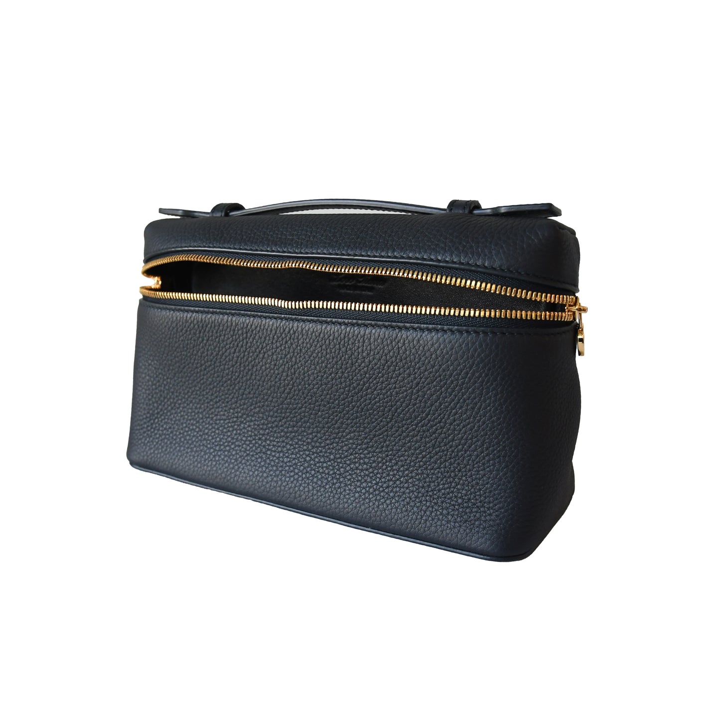 Loro Piana Leather Extra Pocket L19 Pouch Navy Blue-NOBLEMARS