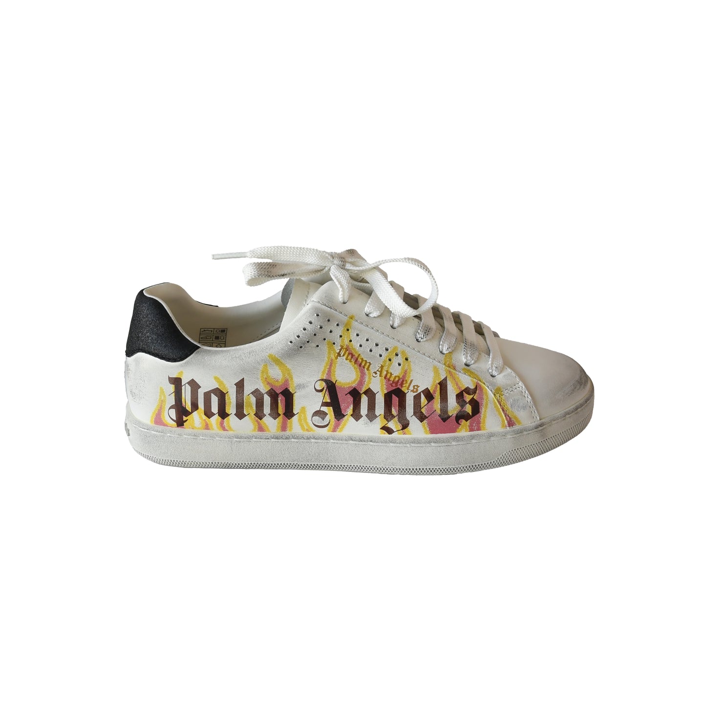Palm Angels Spray Paint Low-Top Sneakers White-NOBLEMARS