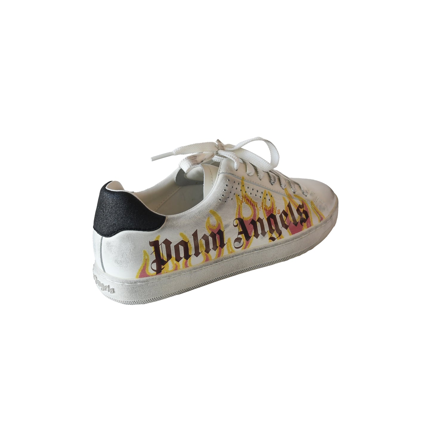 Palm Angels Spray Paint Low-Top Sneakers White-NOBLEMARS