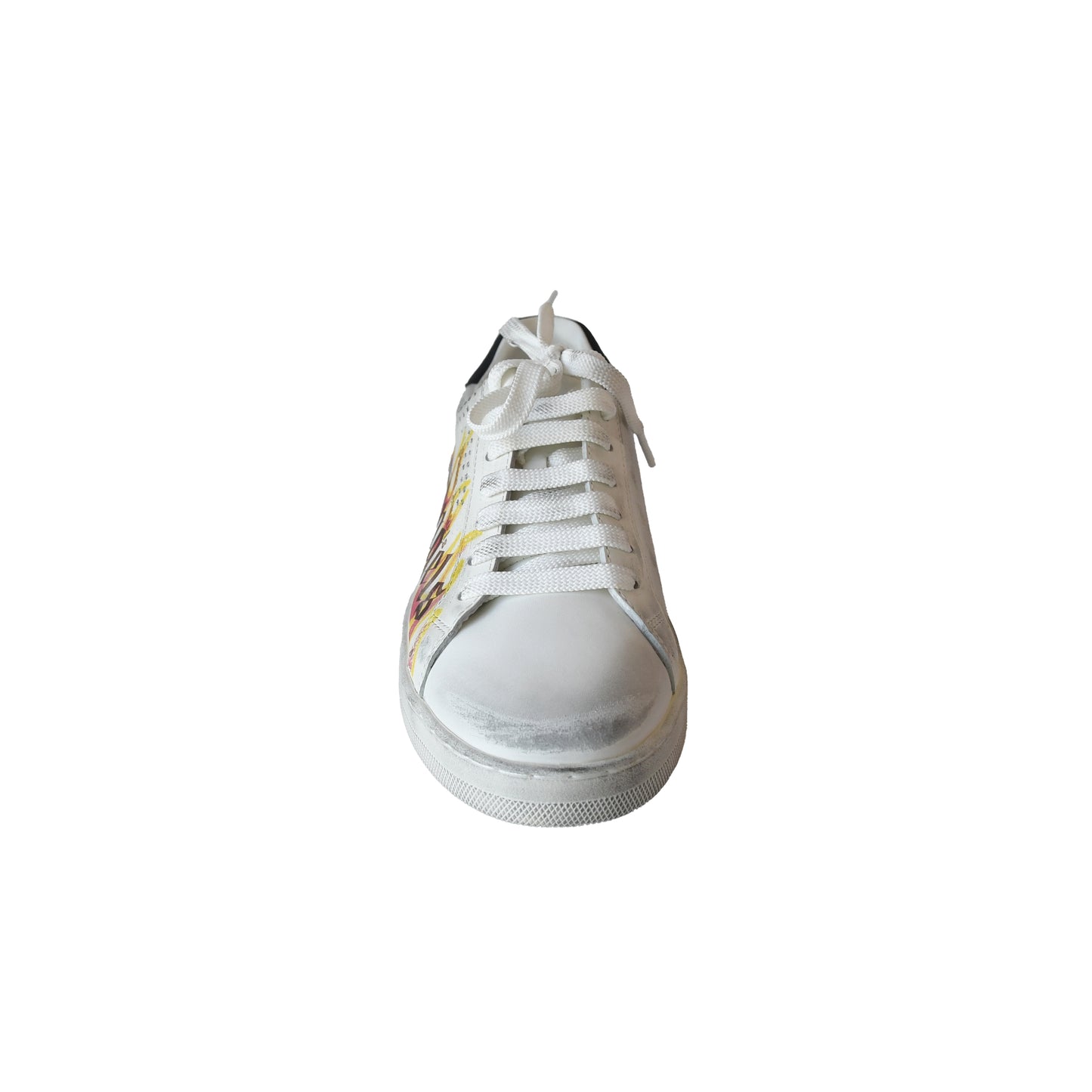 Palm Angels Spray Paint Low-Top Sneakers White-NOBLEMARS