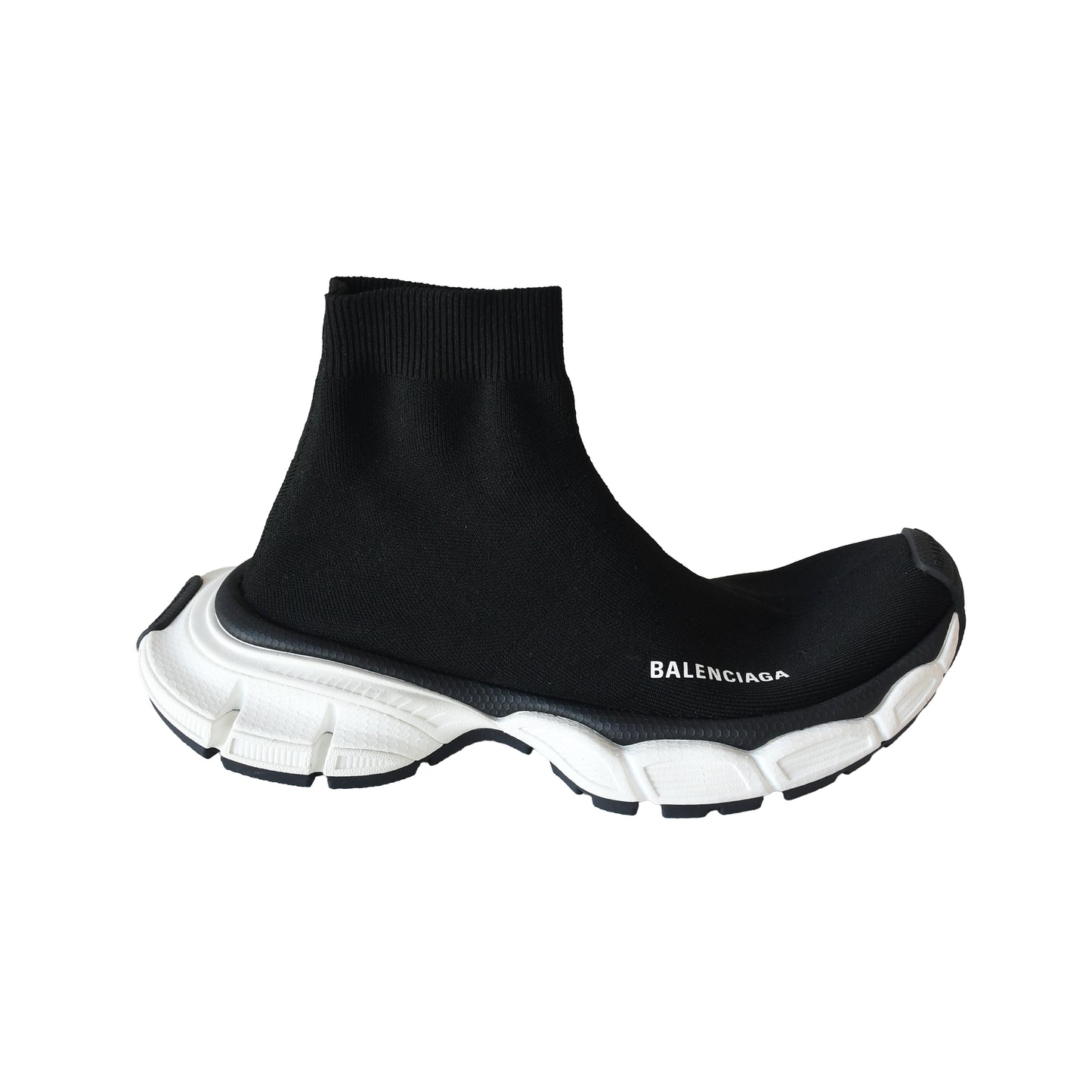 Balenciaga 3XL Sock Recycled Knit Sneakers Black White-NOBLEMARS