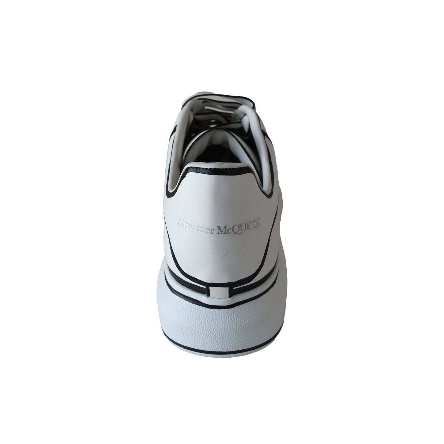 Alexander Mcqueen Oversized Contrasting Trim Sneakers Balck White-NOBLEMARS