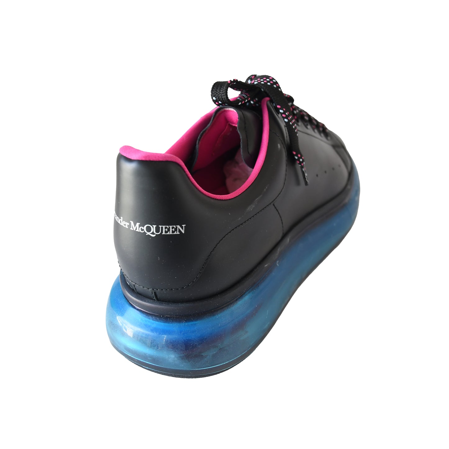 Alexander Mcqueen Larry Leather Sneaker Black Blue Transparent-NOBLEMARS